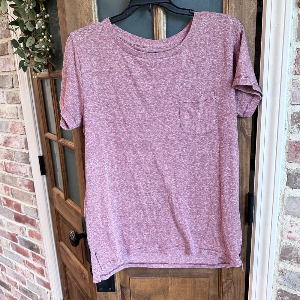 J.Crew Jeans Pocket T-Shirt Womens  Pink‎ Heathered Scoop Neck Girly Small